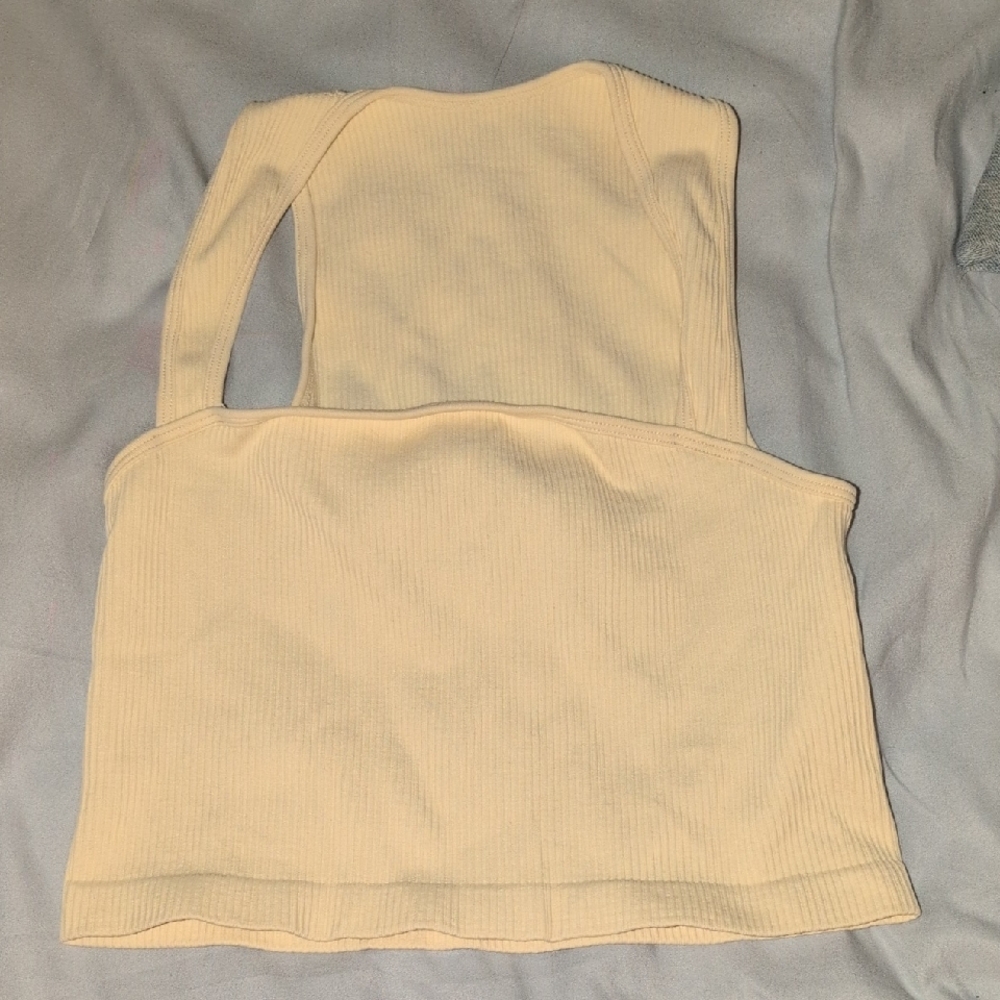 Amazon Essentials Cream Ribbed Tank Top